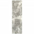 2' X 3' Gray And Ivory Distressed Abstract Scatter Rug